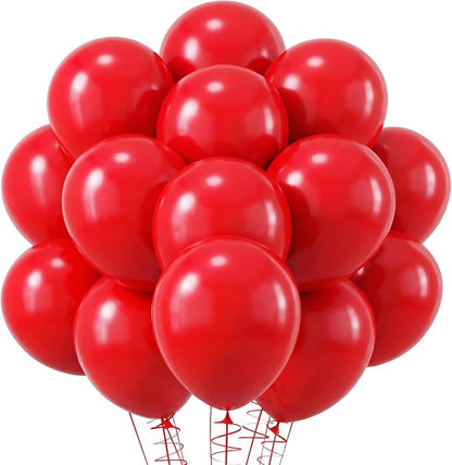 RUBFAC Red Balloons 120pcs 12 Inch, 2026 International Football Game Decor by RUBFAC