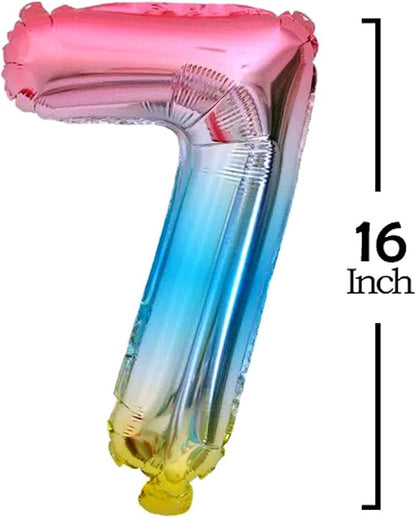 Rainbow 2027 Foil Number Balloons - Image 3