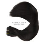 WENNALIFE Clip in Hair Extensions, 150g 16 Inch 9pcs Natural Black Human Hair Extensions Thicker Clip in Hair Extensions Real Human Hair Clip Set Double Weft