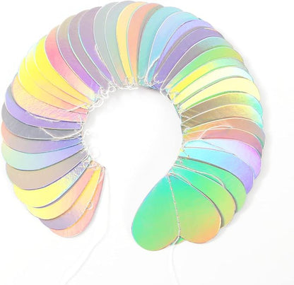 Iridescent Disco-Holographic Heart Garland - 52Ft Wedding Hanging Decoration - Image 2