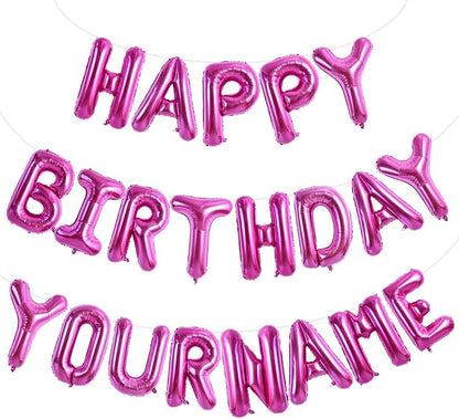 TONIFUL 65 Pcs 16 Inch Rose Red Happy Birthday Balloons and 2 Sets A-Z Foil by TONIFUL