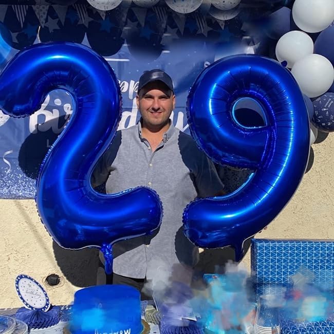 2 Balloon 40 inch Navy Blue Number Balloons - Image 3