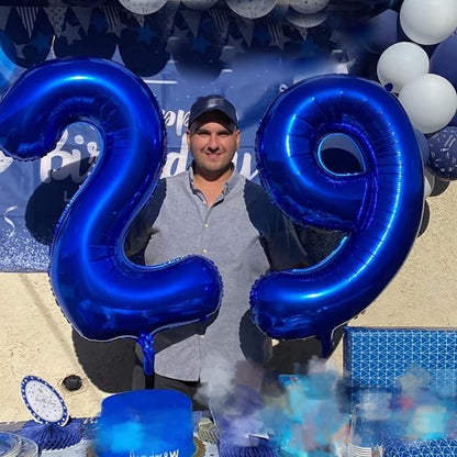 2 Balloon 40 inch Navy Blue Number Balloons - Image 3