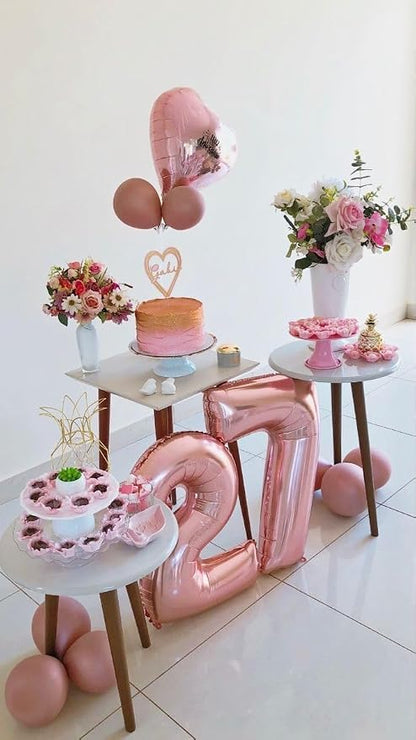 50 Balloon Number 40 Inch Pastel Pink Balloons - Image 3