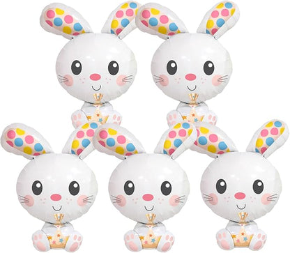 Bunny Balloons Colorful Rabbit Foil Balloon Easter Balloons by HADCKJA