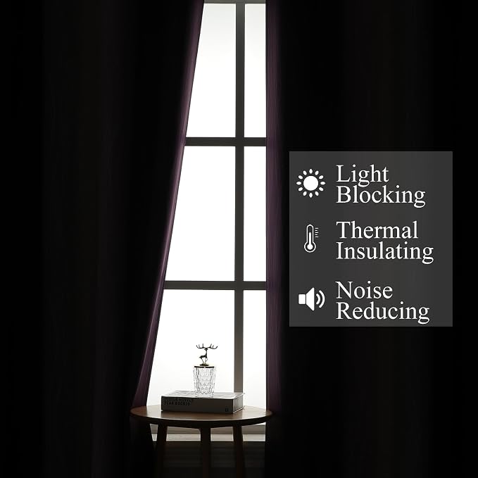 Purple and Black Blackout Curtains - Image 3