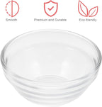 FRCOLOR Facial Mixing Bowls 5Pcs Clear Glass Spa Bowls for Facials with Stick Cosmetic Mask Beauty Supply Tool for Diy Face Mask and Hair Care