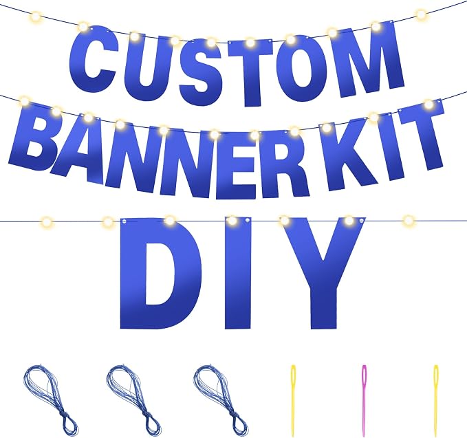 TaoBary 112 Pcs DIY Letter Kit Glitter Customizable Banner Letters Include 107 - Image 3
