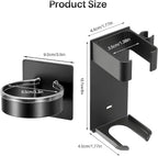 2pcs Blow Dryer Holder Wall Mounted and Curling Iron Holder, Self Adhesive Hair Dryer Holders Wall Mount, Stainless Steel Hair Dryers Wall Mount