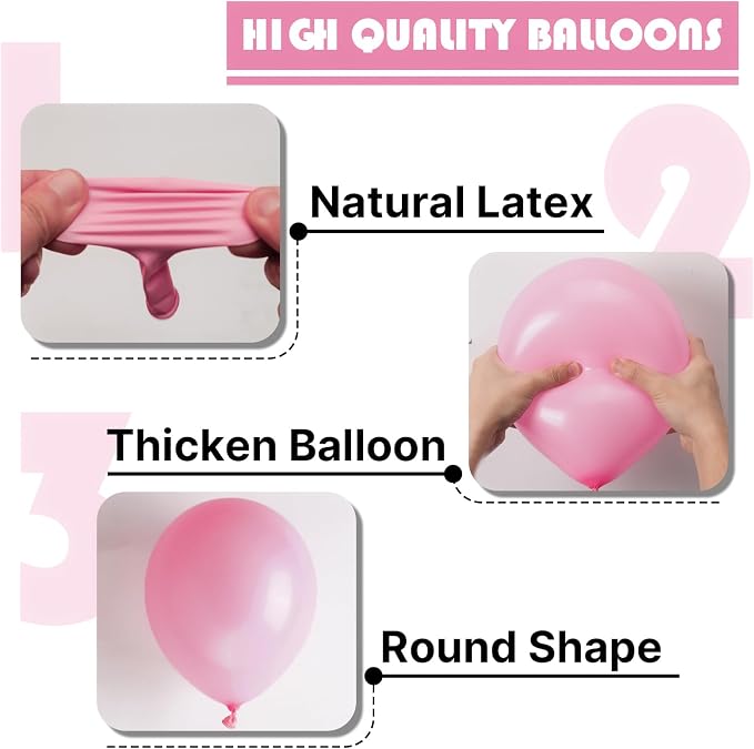 PartyWoo Baby Pink Balloons 100pcs 10 Inch Pastel Light Pale Pink Balloons - Image 7