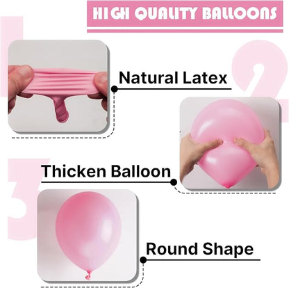 PartyWoo Baby Pink Balloons 100pcs 10 Inch Pastel Light Pale Pink Balloons - Image 7