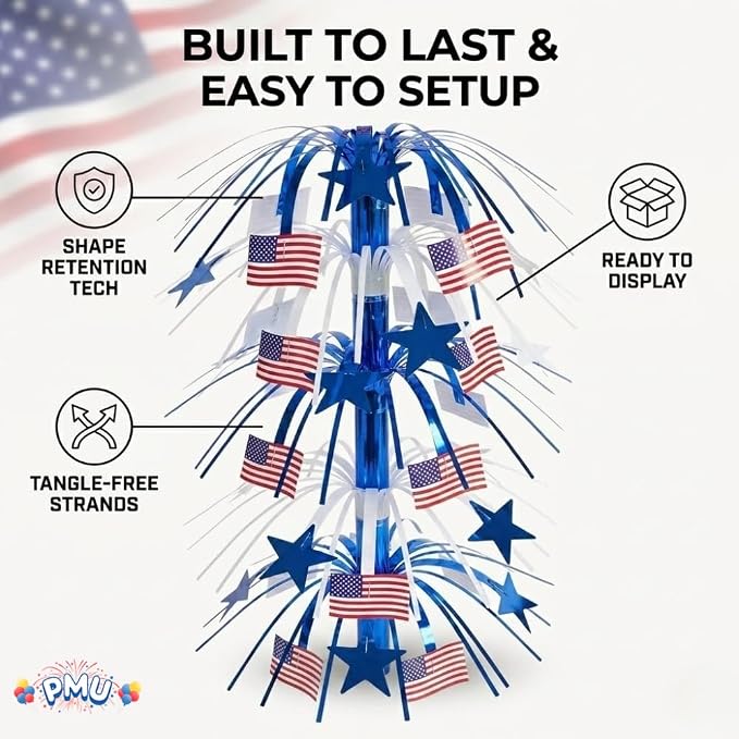 PMU 3 Pcs 21 Inch Patriotic Centerpieces - Image 6