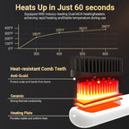 Cordless Hair Straightener Brush Portable on The go Comb for Travel 30s Fast Heating USB Rechargeable Dual Power Supply LCD Display with Pouch (White)