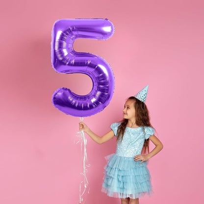 Number 4 Balloon 40 Inch Balloons Purple Birthday Decorations - Image 2