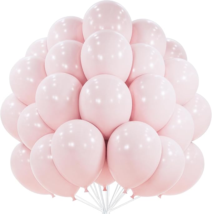 PartyWoo Pale Pink Balloons 50pcs Light Pastel Baby Pink Color | Balloons by PartyWoo