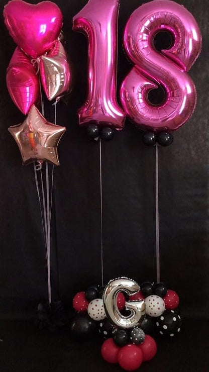 Number Balloons 40 Inch Rose Purple 7 Balloon - Image 2