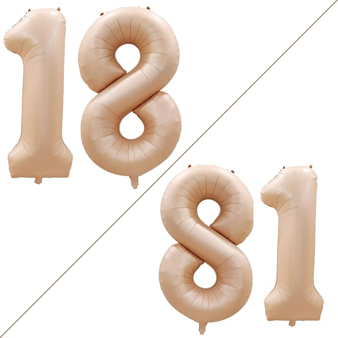 Number 18 Balloons for 18th Birthday Sweet 18 Party Decorations, 42 Inch Jumbo by GOER