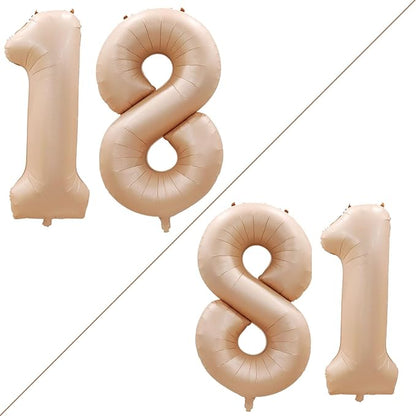Number 18 Balloons for 18th Birthday Sweet 18 Party Decorations, 42 Inch Jumbo by GOER
