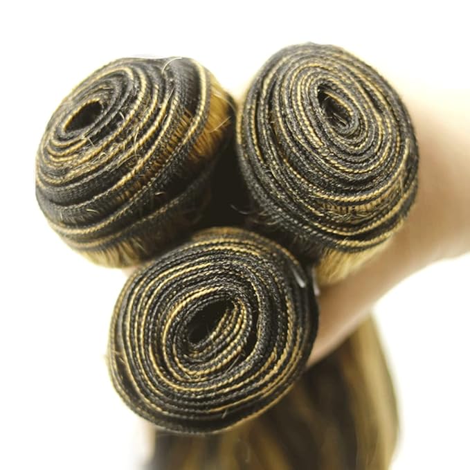28 30 32 Inch P1b/27 Human Hair Bundles Highlight Body Wave Bundles Niegmeag Brazilian Virgin Remy Hair Extensions 2 Tone Black and Honey Blonde Bundle