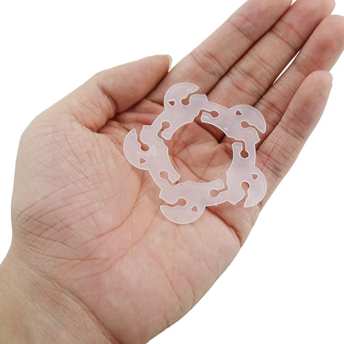 TAODAN 100PCS 6cm Reusable White Plastic Balloon Arch Clips Suitable - Image 5