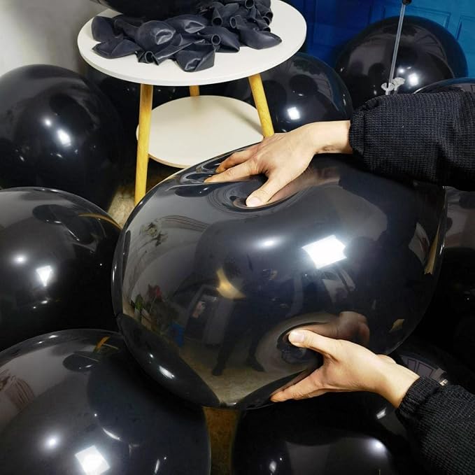 90 Pack Black Balloons 18 inch Black Latex Party big Balloon Bulk - Image 3