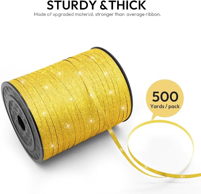 500 Yards Curling Ribbon for Gift Wrapping, 3/16" Balloon String for Christmas - Image 2
