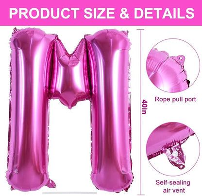 TONIFUL 40 Inch Giant Red Letter M Balloons - Image 2
