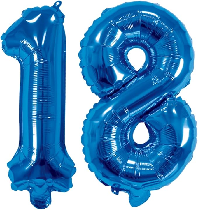 Number 18 Balloon Foil Mylar Balloons by YPSelected