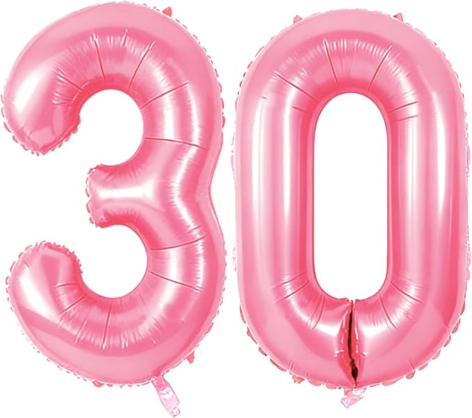 Number 30 Balloons for 30th Birthday Party Decorations, 0-100 Large No.30 by Joycard