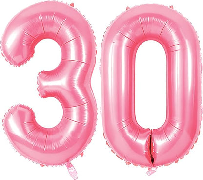 Number 30 Balloons for 30th Birthday Party Decorations, 0-100 Large No.30 by Joycard