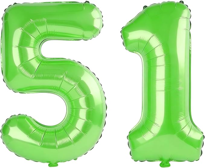 40 Inch Number 51 Balloons for 51st Birthday Party Decorations, 0-100 Fruit by FOBELEC