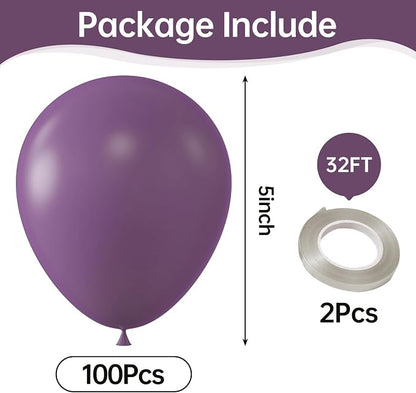 Retro Purple Balloons, Girl's Birthday Decoration, Wedding Party, Baby Shower - Image 2