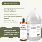Lavender Hydrosol - Pure Steam Distilled Floral Water Spray for Face Toner, Facial Mist & DIY Skincare - Lavandula Angustifolia Hydrating Skin Refresher & Linen Spray - 100% Natural 16oz 2packs