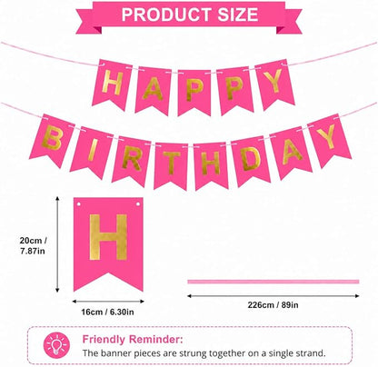 Rose Happy Birthday Banner Sign - Image 2
