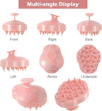 URTHEONE Hair Scalp Massager Shampoo Brush,Soft Silicone Hair Brush for Wet Dry Oily Curly Straight Thick Thin Rough Long Short Natural Men Women Kids Pets Hair Care Tools(Salmon Pink)