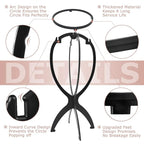 Dreamlover Wig Head Stand for Travel, 2 Packs