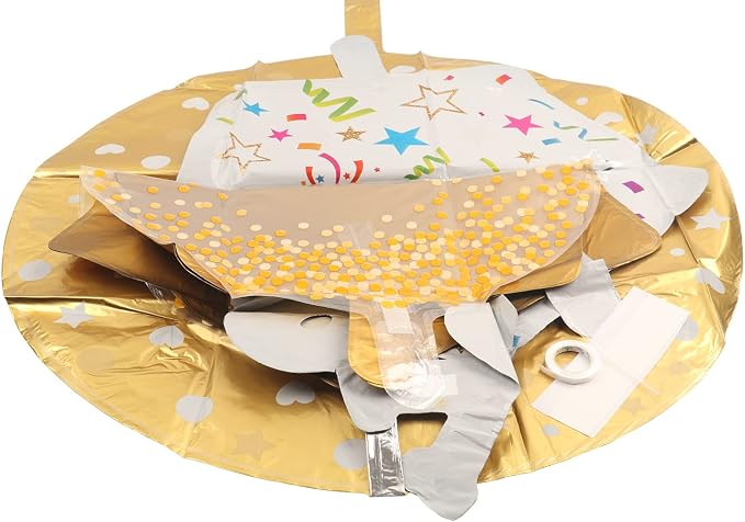 36inch Large Gold Round Foil Helium Mylar Balloons Set 8pcs - Image 2