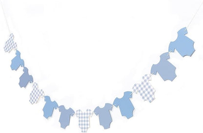 Blue Bodysuit Banner, Baby Shower Decoration | Girl Boy Baby Shower Decor - Image 6