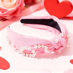 Headbands for Women,Non-slip Hair Accessories Wide Hair Band with Pearl Accessories for Valentine's Day Gift,Birthday,Party