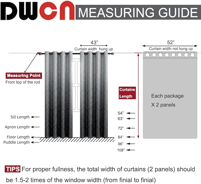 DWCN Black Blackout Curtains - Image 8