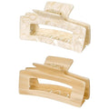 Cellulose Acetate Hair Claw Clips, Textention Large Rectangle Acetate Cutout Tortoise Shell Celluloid Banana Jaw Clamp Fashion Styling Accessories for Women Ladies Thin Thick Curly Hair (2 Pack)
