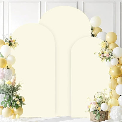 FANPROMS Ivory Wedding Arch Cover Set of 3 Arch Spandex Covers 5FT 6FT 7FT Baby - Image 6