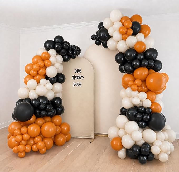Orange and Black Balloon for Halloween Graduation Birthday Party Decoration | - Image 3