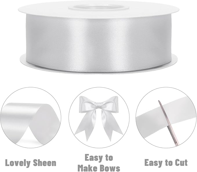 KINGLAKE Silver Satin Ribbon - Image 3