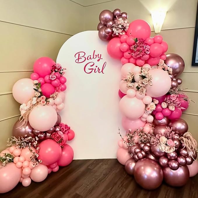Pink Balloons Metallic Pink Balloon, Baby Shower, Galentines day Decorations - Image 4