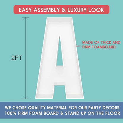 2FT Letter A Mosaic Balloon Frame Letter DIY Fillable Letters Kit - Image 2