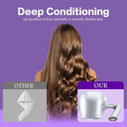 Hooded Hair Dryer Bonnet - Fast-Drying Bonnet Hair Dryer for Natural Hair, Deep Conditioning, Styling, & Curl Enhancing - Adjustable Fit, Heat Distribution, Portable & Lightweight for Travel（Silver）
