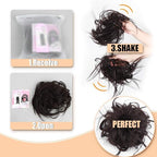 HMD Messy Bun Hair Piece Hair With Elastic Rubber Band Extensions Hairpiece Synthetic Hair Extensions Scrunchies Hairpiece for Women