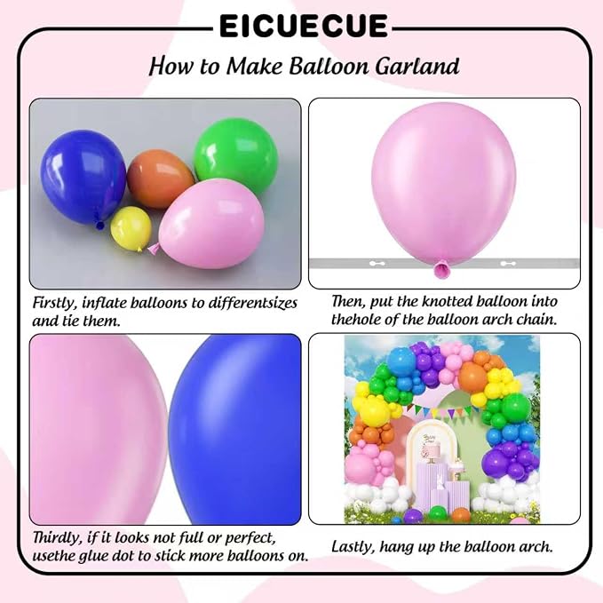 426Pcs Rainbow Balloon Arch Kit - Image 3