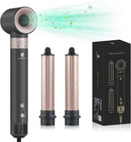 Hair Dryer Hot Air Styler: High-Speed Blow Dryers with Negative Ionic for Fast Drying Frizz Control, Extra Long Barrel 1 1/4 Inch Curling Iron Airflow Auto Wrap Curler for Quick Styling